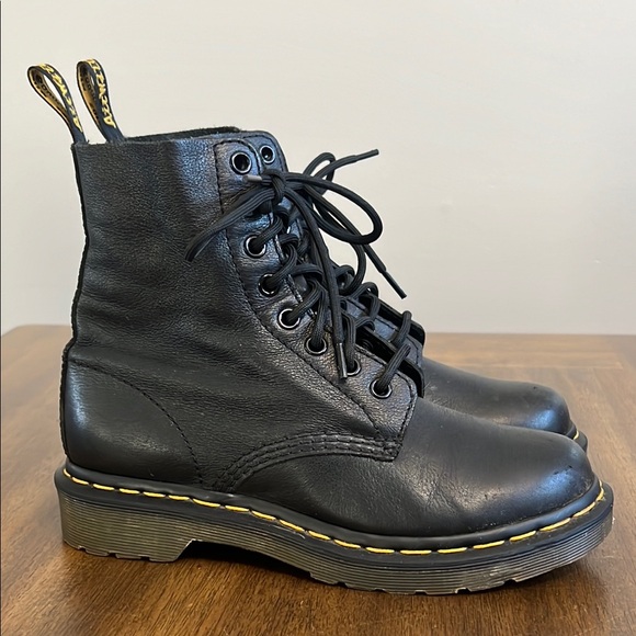 Dr. Martens Shoes - Dr. Martens Pascal Black Leather Boots Ladies Size 6